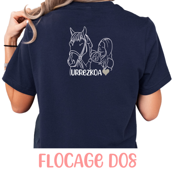 T-shirt Fille Et Cheval – Motif équestre Pour L'écurie Et L'équitation – Coupe Classique Légère En Coton